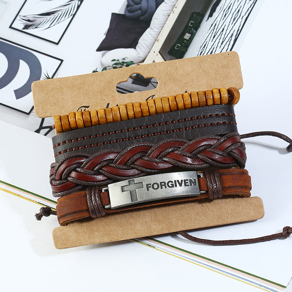 Forgiven Leather wrist wrap