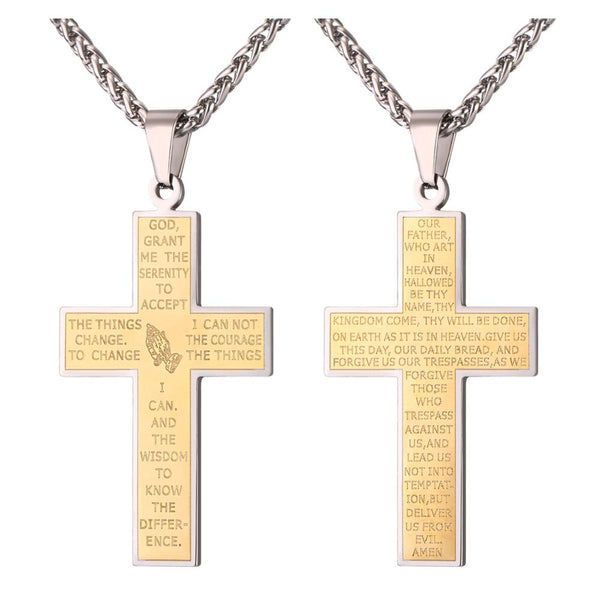 Serenity Prayer and Lords Prayer Pendant