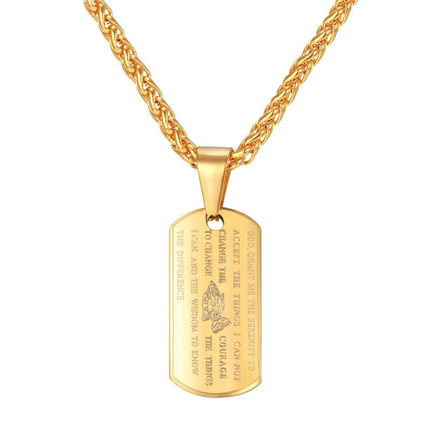 Serenity Prayer and Lords Prayer Pendant