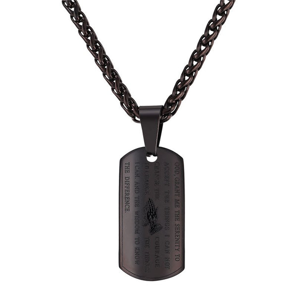 Serenity Prayer and Lords Prayer Pendant