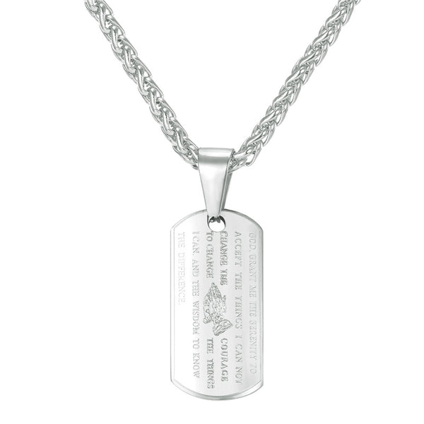 Serenity Prayer and Lords Prayer Pendant