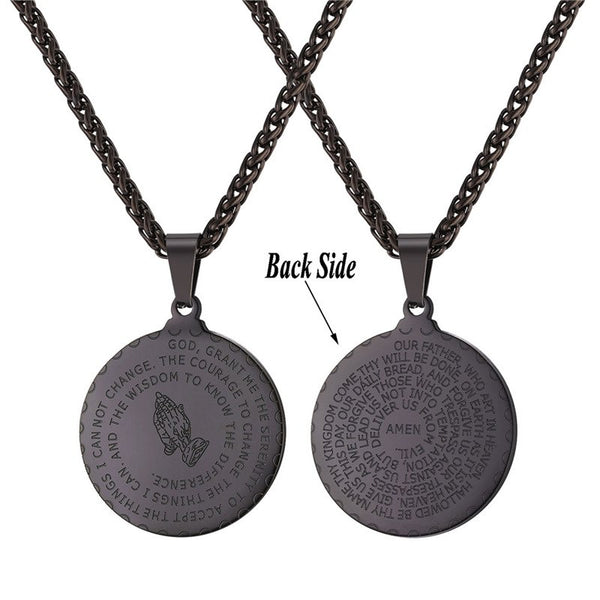 Serenity Prayer and Lords Prayer Pendant