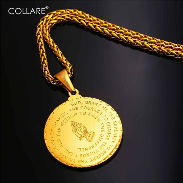 Serenity Prayer and Lords Prayer Pendant