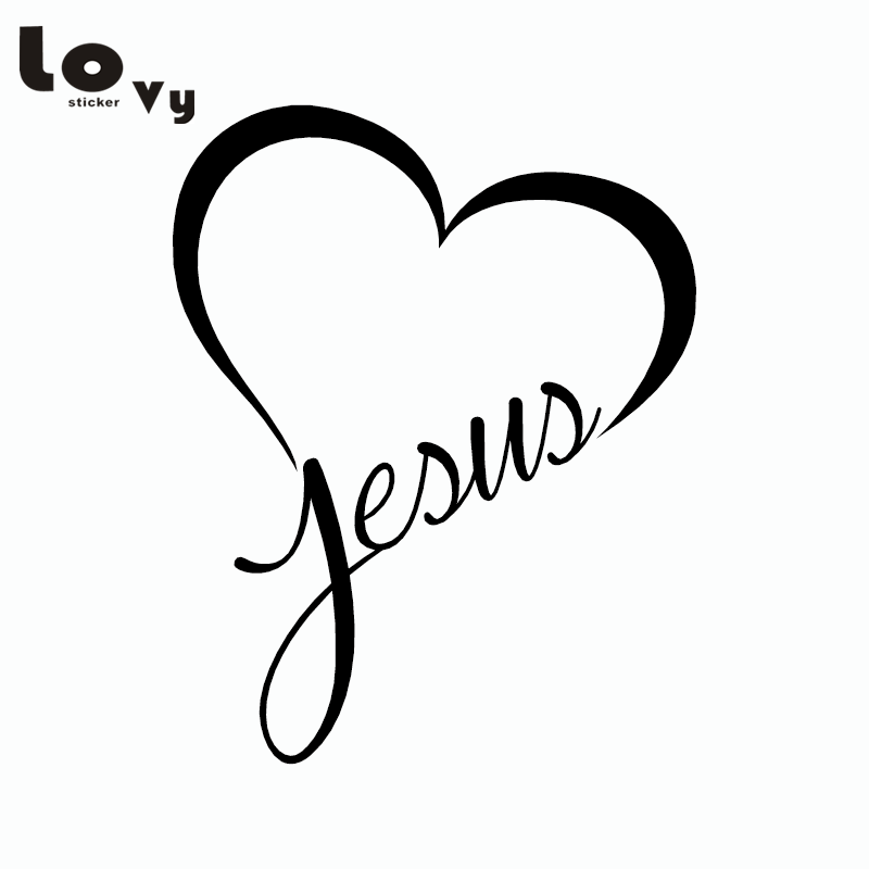 Love Jesus Auto Decal – DeclareItBoldly